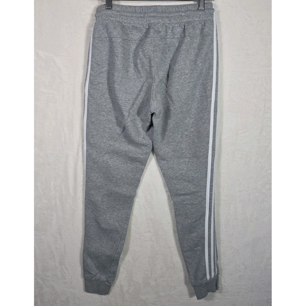 Adidas Women's Gray 3 Stripe Jogger Sweatpants Size S Fleece Athletic Pants - Picture 4 of 8